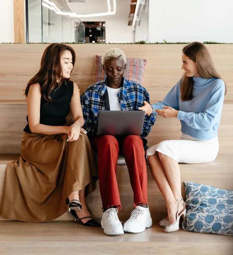 What patients are saying! - Three women looking at a laptop